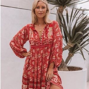 Spell & The Gypsy Poinciana Gown in Cherry